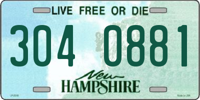 NH license plate 3040881
