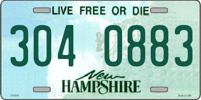 NH license plate 3040883