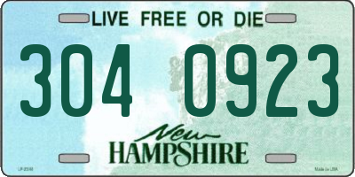 NH license plate 3040923
