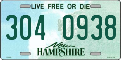 NH license plate 3040938