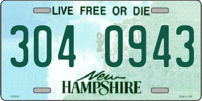 NH license plate 3040943