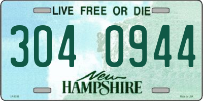 NH license plate 3040944