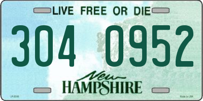 NH license plate 3040952
