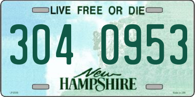 NH license plate 3040953