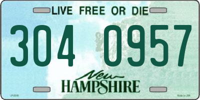 NH license plate 3040957