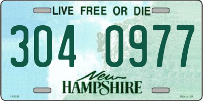 NH license plate 3040977