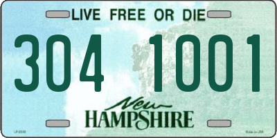 NH license plate 3041001