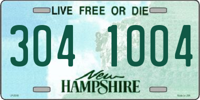 NH license plate 3041004