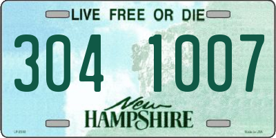 NH license plate 3041007