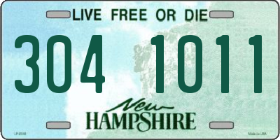 NH license plate 3041011