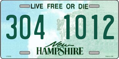 NH license plate 3041012