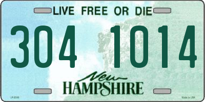 NH license plate 3041014