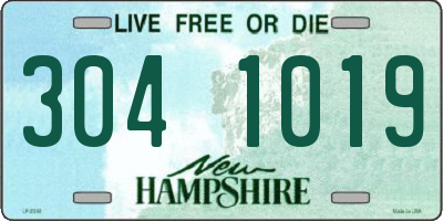 NH license plate 3041019