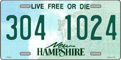 NH license plate 3041024