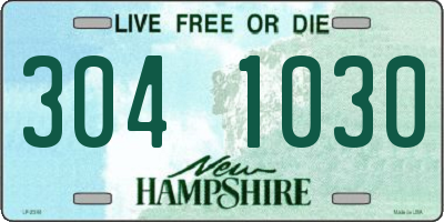 NH license plate 3041030