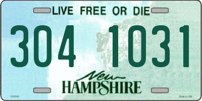 NH license plate 3041031