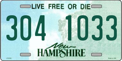 NH license plate 3041033