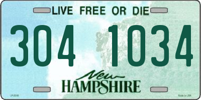NH license plate 3041034