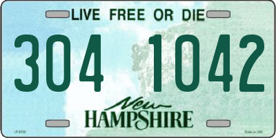 NH license plate 3041042