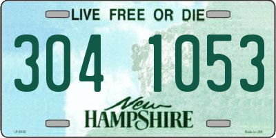 NH license plate 3041053