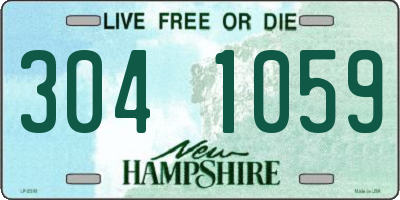 NH license plate 3041059