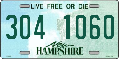NH license plate 3041060