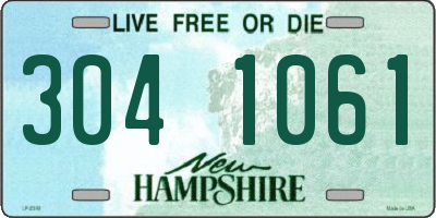 NH license plate 3041061