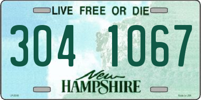 NH license plate 3041067