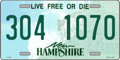 NH license plate 3041070