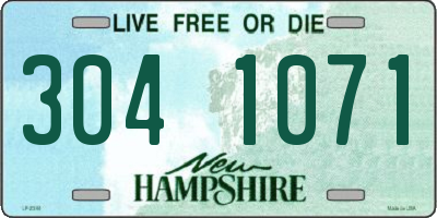 NH license plate 3041071