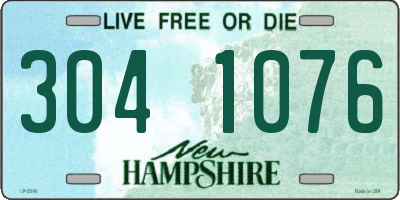 NH license plate 3041076