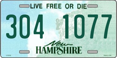 NH license plate 3041077