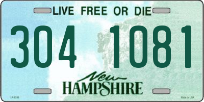 NH license plate 3041081