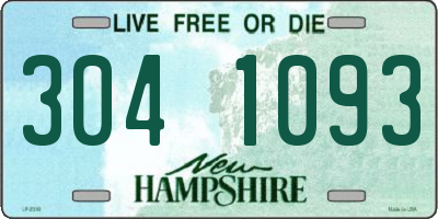 NH license plate 3041093