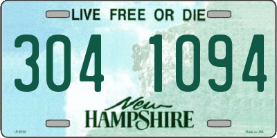 NH license plate 3041094
