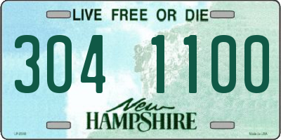 NH license plate 3041100