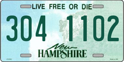 NH license plate 3041102