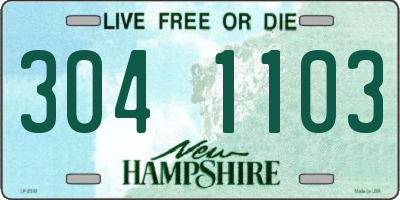 NH license plate 3041103