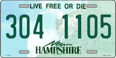NH license plate 3041105