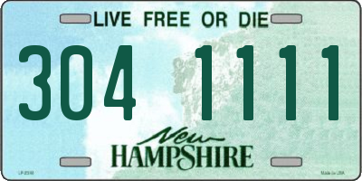 NH license plate 3041111