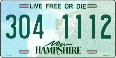 NH license plate 3041112