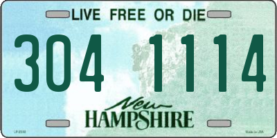 NH license plate 3041114