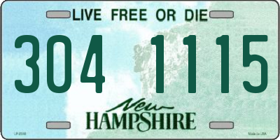NH license plate 3041115