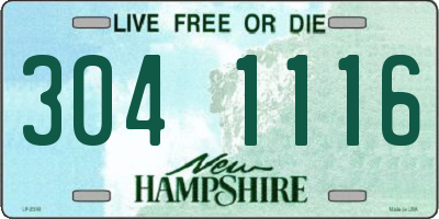 NH license plate 3041116