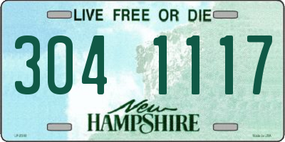 NH license plate 3041117