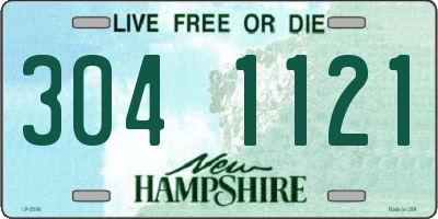 NH license plate 3041121