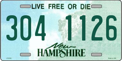 NH license plate 3041126