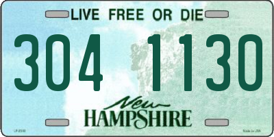 NH license plate 3041130