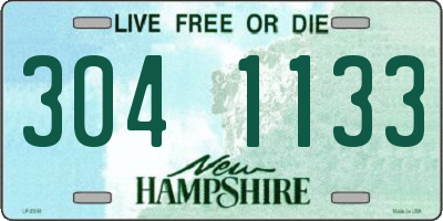 NH license plate 3041133