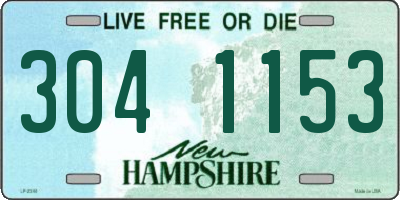 NH license plate 3041153